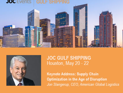 AGL CEO Jon Slangerup to Deliver Keynote Address at JOC Gulf Shipping Conference in Houston